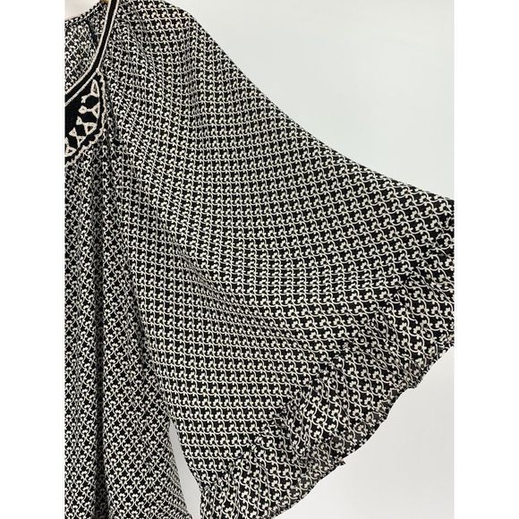 Max studio S2K embroider ruffle top size large relaxed 1758 - Picture 3 of 11